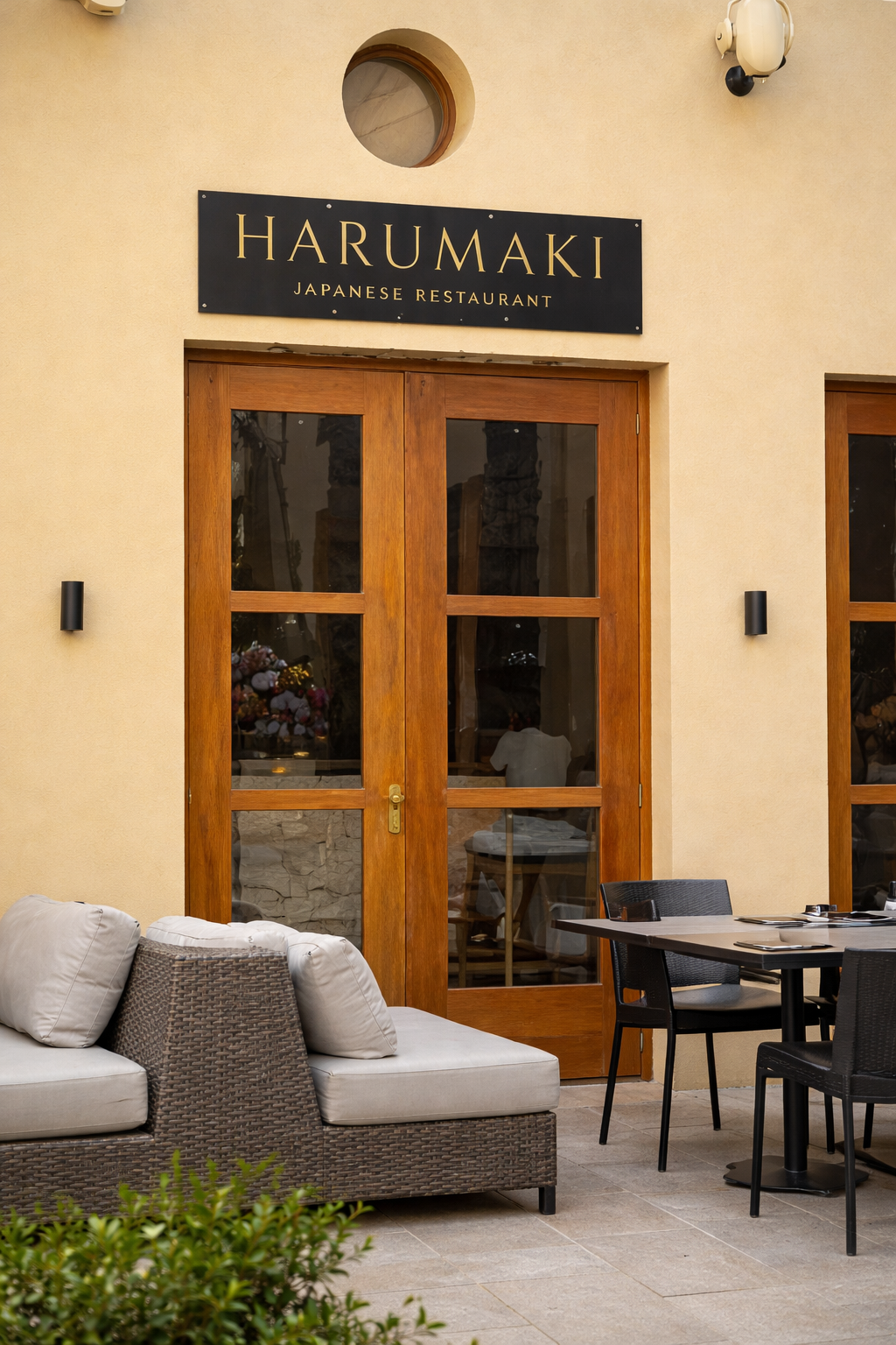 Harumaki restaurant entrance on a sunny day 1