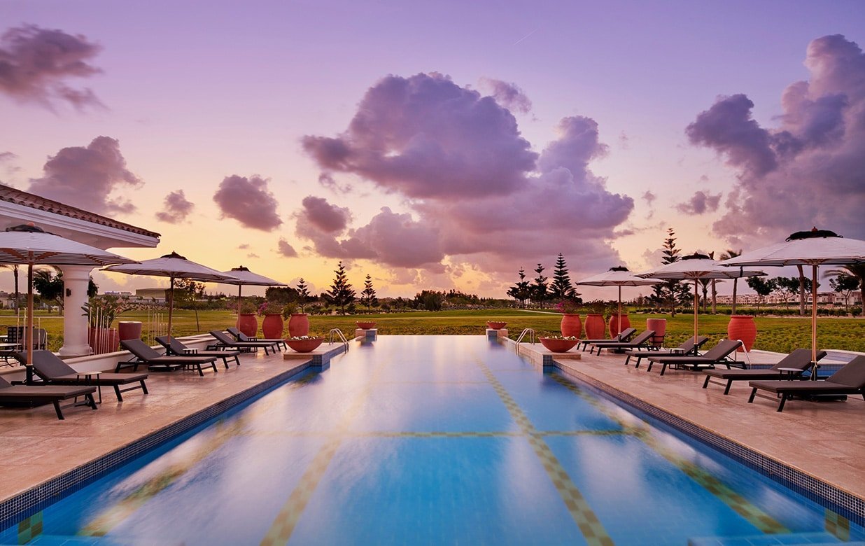 Hotel Exterior Sunset View