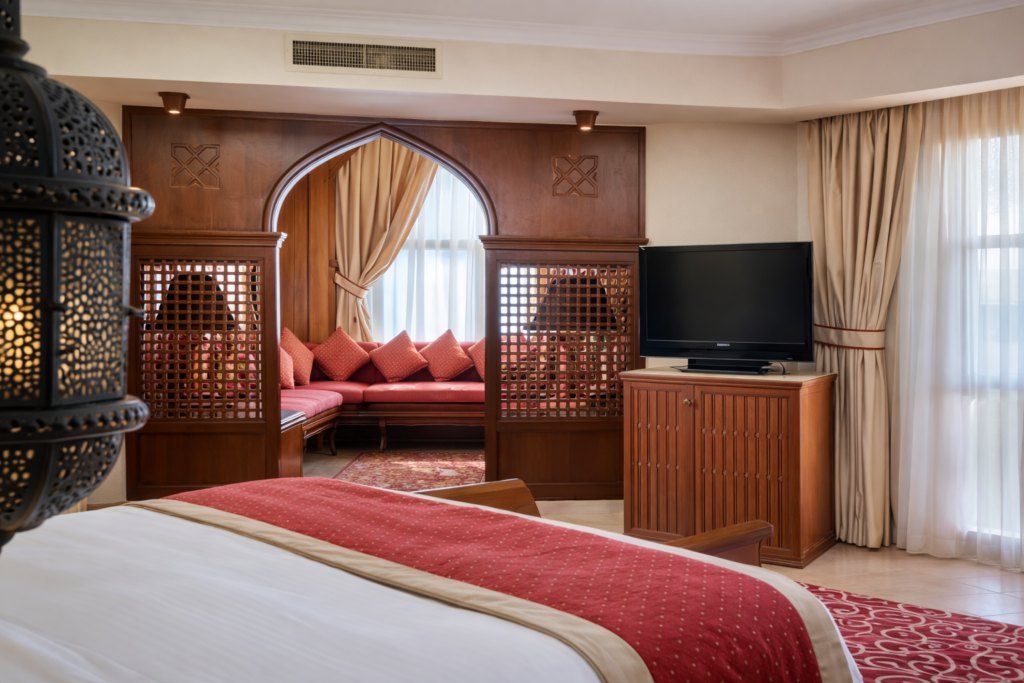 Luxurious Middle Eastern inspired hotel room