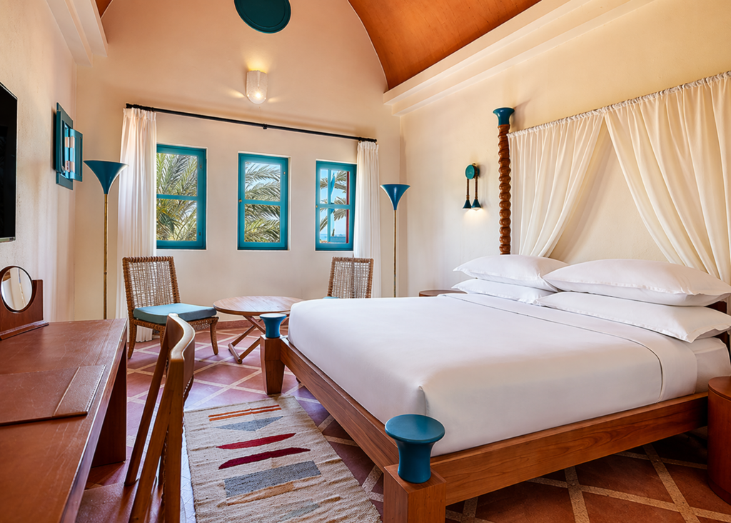 Mediterranean inspired resort bedroom retreat
